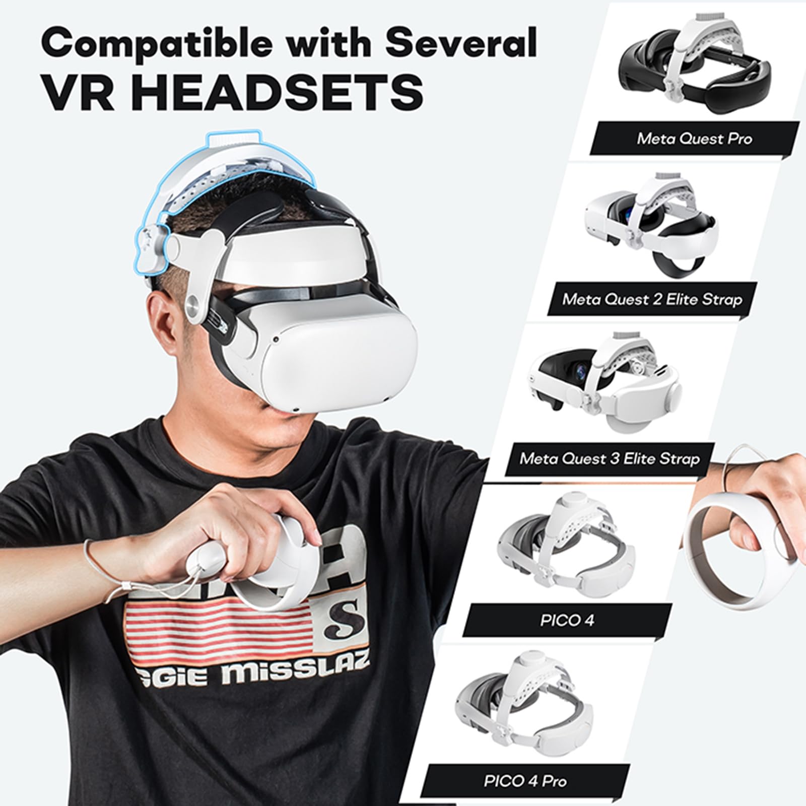 Amazon | HMHAMA VRヘッドセット ユニバーサルヘッドストラップ Meta
